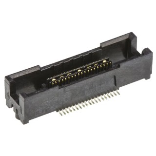 TE Connectivity MICTOR Series Straight Surface PCB Socket, 38-Contact, 2 Row, 0.64 mm Pitch Solder 2-5767004-2