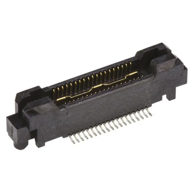 TE Connectivity MICTOR Series PCB Header, 38 Contacts, 0.64 mm Pitch, 2 Row, Shrouded, Board-to-Board Connector 5767007-8