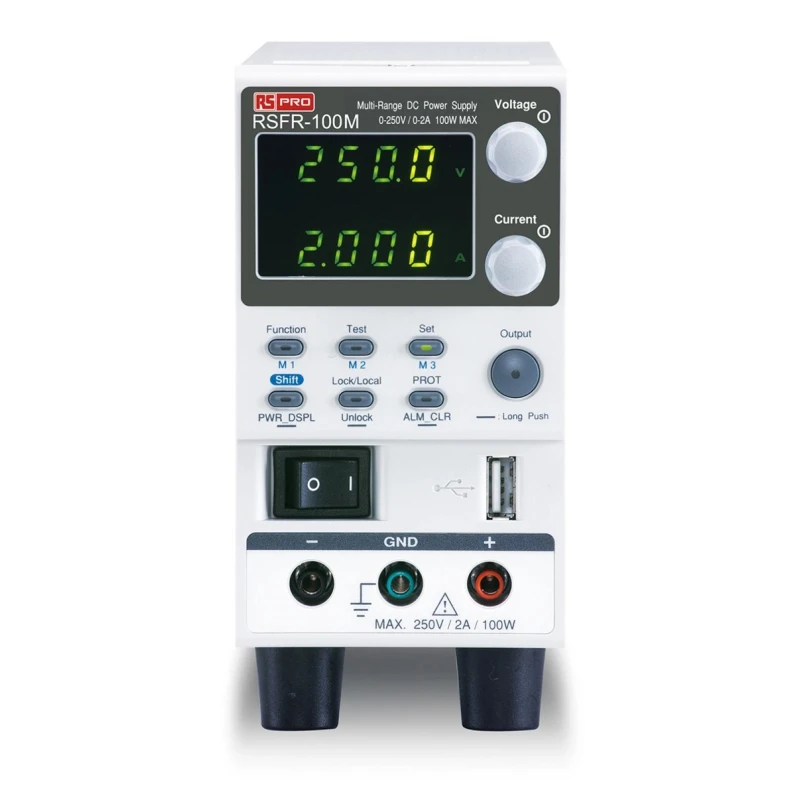 RS PRO Digital Bench Power Supply 5-Output 0 V to 250 V, 100 W, 2 A Max 180-4809