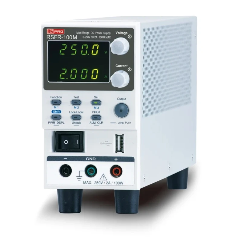 RS PRO Digital Bench Power Supply 5-Output 0 V to 250 V, 100 W, 2 A Max 180-4809