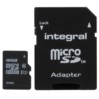 Integral Memory 16 GB MicroSDXC microSD Card Class 10 INMSDH16G10-90U1