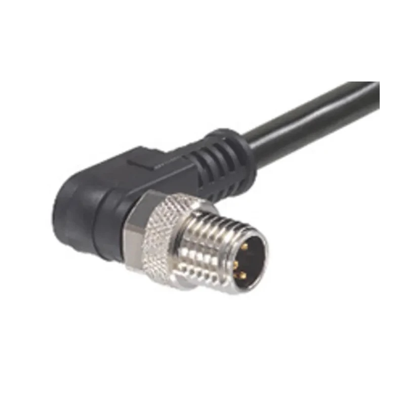 Molex Sensor Actuator Cable Male 3 Way M8 Right Angle to Male Unterminated 2m 1200868644
