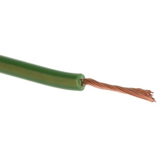 RS PRO Green Yellow Hook Up Wire 22 AWG 16 x 0.2 mm Core Strands 100 m Polyvinyl Chloride 180-5919