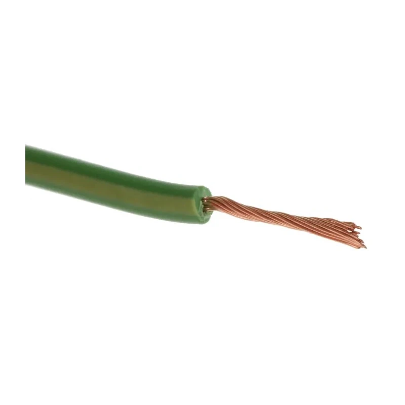 RS PRO Green Yellow Hook Up Wire 22 AWG 16 x 0.2 mm Core Strands 100 m Polyvinyl Chloride 180-5919