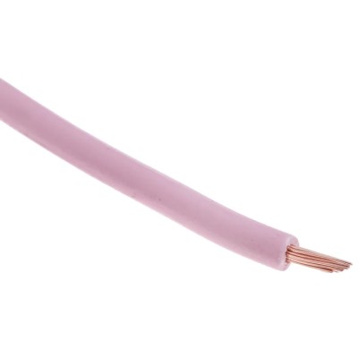 RS PRO Pink Hook Up Wire 16 AWG 30 x 0.25 mm Copper Conductor, 100 m Length, Voltage 600 V 180-5945