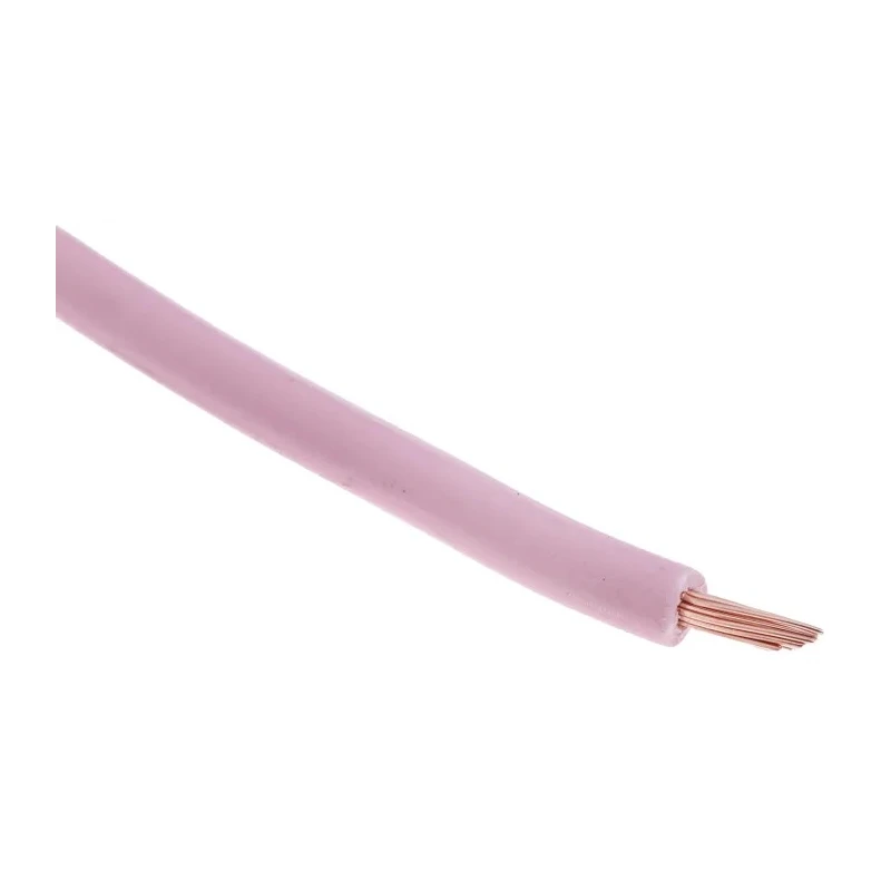 RS PRO Pink Hook Up Wire 16 AWG 30 x 0.25 mm Copper Conductor, 100 m Length, Voltage 600 V 180-5945