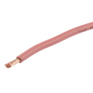 RS PRO Pink Hook Up Wire, 14 AWG, 50 x 0.25 mm Core Strands, 100 m Length, Polyvinyl Chloride Jacket, Tri-Rated 180-5966