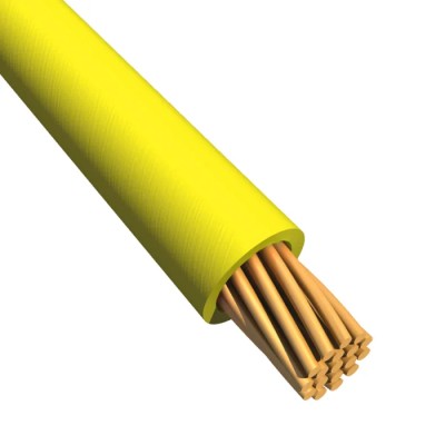 RS PRO Tri-Rated Series Yellow Hook Up Wire 18 AWG 32 x 0.2 mm Core Strands 100 m PVC Insulation 180-5939