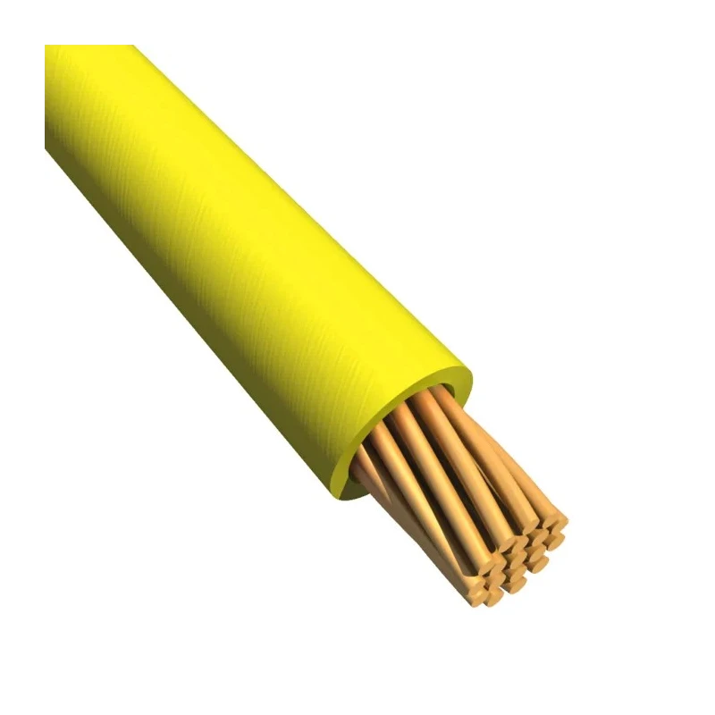 RS PRO Tri-Rated Series Yellow Hook Up Wire 18 AWG 32 x 0.2 mm Core Strands 100 m PVC Insulation 180-5939