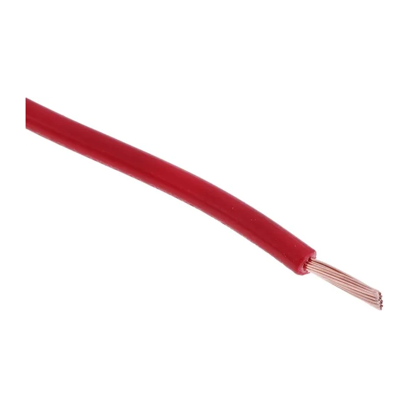 RS PRO Red Hook Up Wire 14 AWG 50 x 0.25 mm Core Strands 100 m Polyvinyl Chloride 180-5960