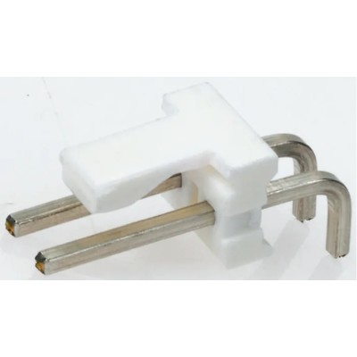 TE Connectivity MTA-156 Series Right Angle Through Hole Pin Header 5 Contact 3.96 mm Pitch 1 Row Unshrouded 640389-5