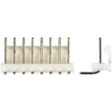 TE Connectivity MTA-100 Series Right Angle Through Hole Pin Header 8 Contacts 2.54 mm Pitch 1 Row Unshrouded 640457-8