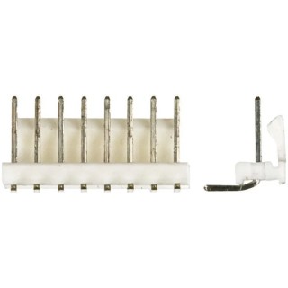 TE Connectivity MTA-100 Series Right Angle Through Hole Pin Header 8 Contacts 2.54 mm Pitch 1 Row Unshrouded 640457-8