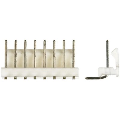 TE Connectivity MTA-100 Series Right Angle Through Hole Pin Header 8 Contacts 2.54 mm Pitch 1 Row Unshrouded 640457-8