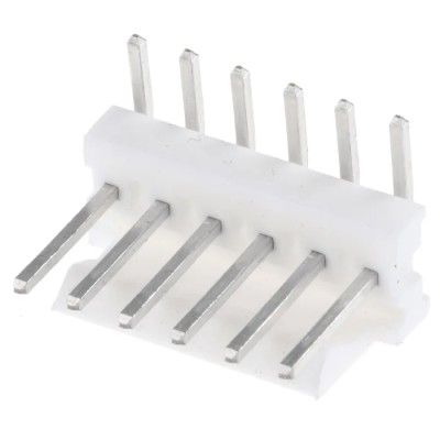 TE Connectivity MTA-100 Series Right Angle Through Hole Pin Header 6 Contacts 2.54 mm Pitch 1 Row Unshrouded 640457-6