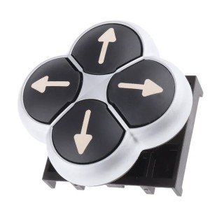 Eaton RMQ Titan M22 Series Black Momentary Push Button Head 22 mm Cutout IP66 70002671 M22-D4-S-X7+M22-A4