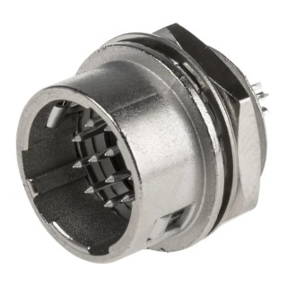 Hirose HR10A Series Circular Connector, 12 Contacts, Panel Mount, Miniature Plug Male, 100V, 2A, Solder HR10A-10R-12P(73)