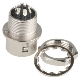 Hirose Circular Connector Miniature 6 Contacts Panel Mount Socket Male 100V 2A HR10A-7R-6P(73)