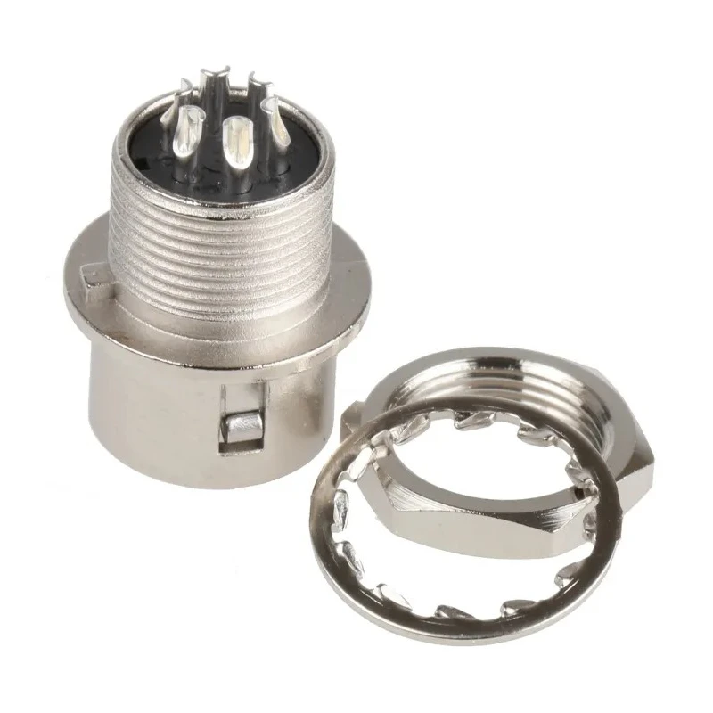 Hirose Circular Connector Miniature 6 Contacts Panel Mount Socket Male 100V 2A HR10A-7R-6P(73)