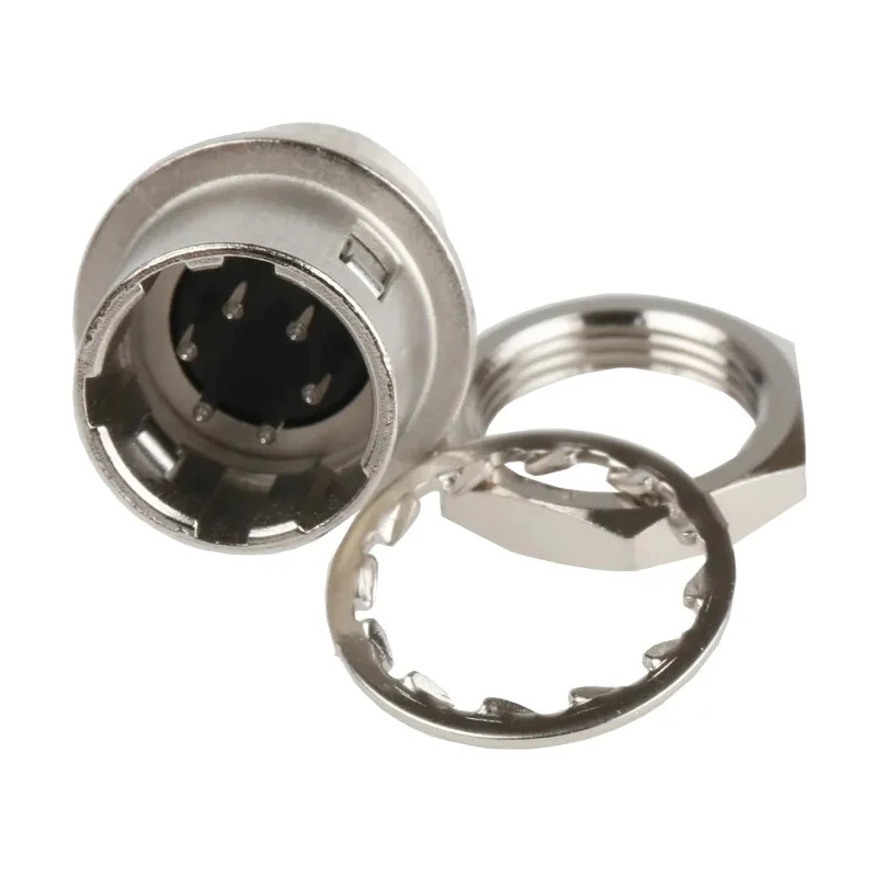 Hirose Circular Connector Miniature 6 Contacts Panel Mount Socket Male 100V 2A HR10A-7R-6P(73)