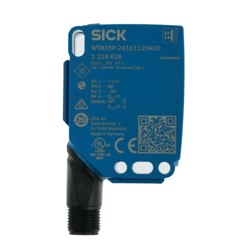 SICK Background Suppression Photoelectric Sensor Block Sensor 10 mm to 1 m NPN/PNP IP66 IP67 IP69 WTB16P-24161120A00