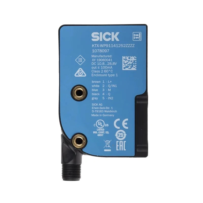 SICK Contrast Sensor RGB LED 13 mm, PNP Output, 100 mA, IP67, 28.8V DC 