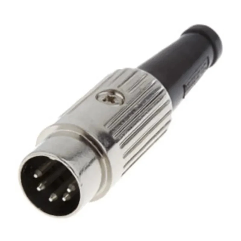 Deltron 8 Pole Straight Standard DIN Plug 2A 34V AC Zinc Alloy Housing 610-0800