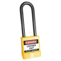 RS PRO Yellow Safety Lockout Padlock ABS Polyvinyl Chloride Steel 5 mm Shackle Diameter 75 mm Shackle Length 180-6820