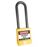 RS PRO Yellow Safety Lockout Padlock ABS Polyvinyl Chloride Steel 5 mm Shackle Diameter 75 mm Shackle Length 180-6820