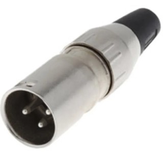 Deltron Cable XLR Connector Straight 50V AC Male 3 Way Gold Plating 705-0300