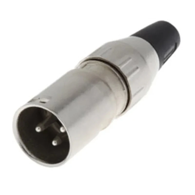 Deltron Cable XLR Connector Straight 50V AC Male 3 Way Gold Plating 705-0300