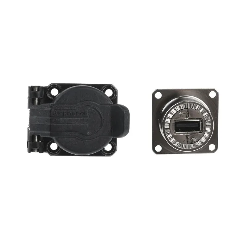Amphenol Socapex USB Connector Panel Mount Female USB Type A 5V 5A IP54 USBF 21 N SCC