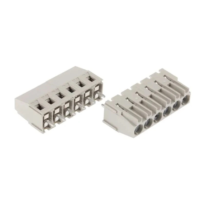 Wieland 8291 Series PCB Terminal Block, 6-Contact, 5.08 mm Pitch, Wave Soldering Mount, 1 Row 25.163.0653.0