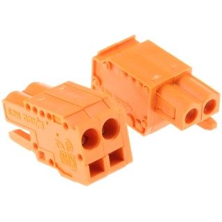 WAGO 231 Series Pluggable Terminal Block 2-Contact 5.08 mm Pitch 1 Row 16A Current 250V 231-302/026-000