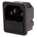 Schurter C14 Straight Snap-in IEC Connector 250V 10A Fuse Size 5 x 20 mm 6200.4320