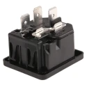 Schurter C14 Straight Snap-in IEC Connector 250V 10A Fuse Size 5 x 20 mm 6200.4320