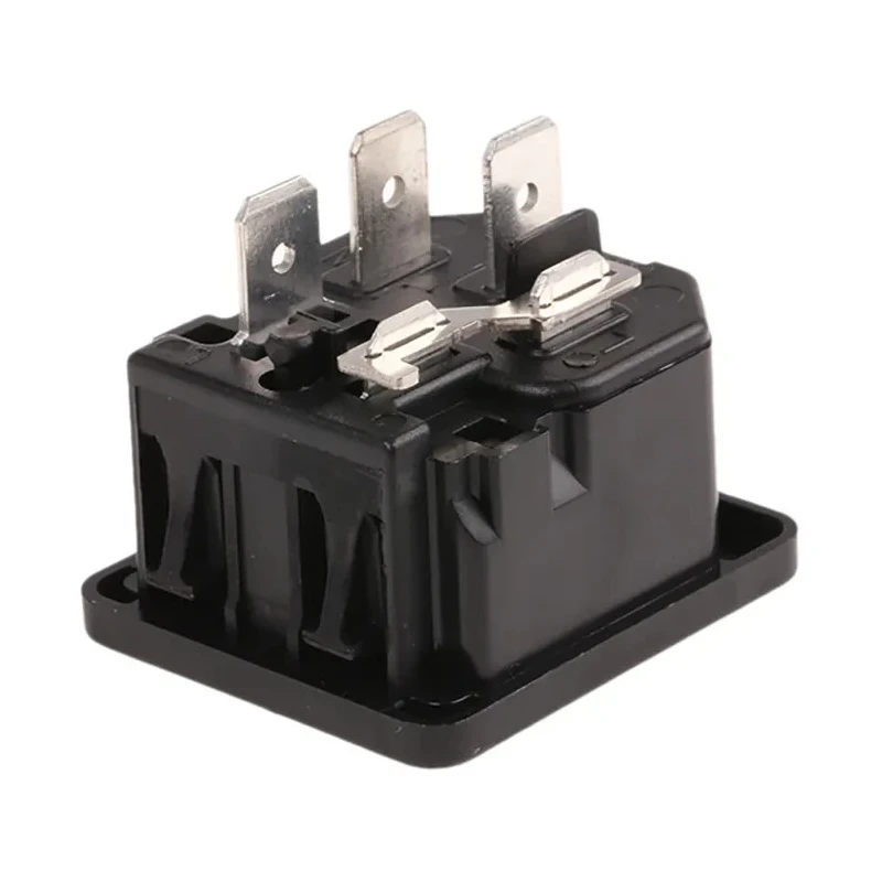 Schurter C14 Straight Snap-in IEC Connector 250V 10A Fuse Size 5 x 20 mm 6200.4320