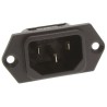 Schurter C14 Straight Panel Mount IEC Connector 250V 10A Screw Termination 6100.3300