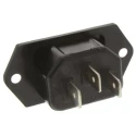 Schurter C14 Straight Panel Mount IEC Connector 250V 10A Screw Termination 6100.3300