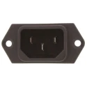 Schurter C14 Straight Panel Mount IEC Connector 250V 10A Screw Termination 6100.3300