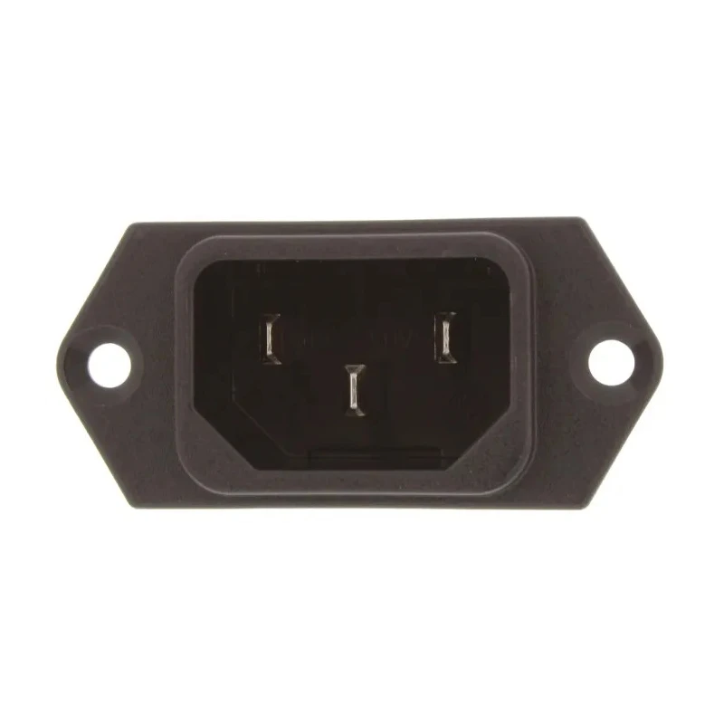 Schurter C14 Straight Panel Mount IEC Connector 250V 10A Screw Termination 6100.3300