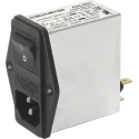 Schurter 250V AC 2A Panel Mount IEC Connector Male 2 Pole 1 Fuse Quick Connect 4304.4002