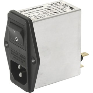 Schurter 250V AC 2A Panel Mount IEC Connector Male 2 Pole 1 Fuse Quick Connect 4304.4002