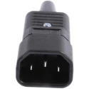 Schurter IEC Cable Mount C14 Straight Male Connector 250V 10A 4732.0000