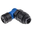 Amphenol Industrial Circular Connector 3 Contacts Plug Male Cable Mount Right Angle IP67 Ecomate M Series C01620K00310010