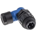 Amphenol Industrial Circular Connector 3 Contacts Plug Male Cable Mount Right Angle IP67 Ecomate M Series C01620K00310010