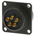 Amphenol Limited MIL Spec Circular Connector 5 Contacts 13A 850V AC Brass Gold Plated Female Olive Shell Box 62GB-12E14-05SN