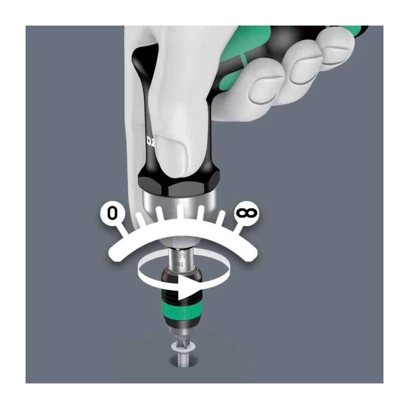 Wera Adjustable Torque Screwdriver 3 To 6 Nm, 1/4 in Drive, ±6 % Accuracy 05074702001