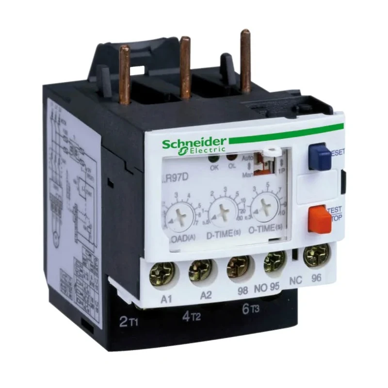 Schneider Electric D Overload Relay, 1 NO/1 NC, 1.2A to 7A Adjustable Current, 7A Relay Contact Current, 55W Power LR97