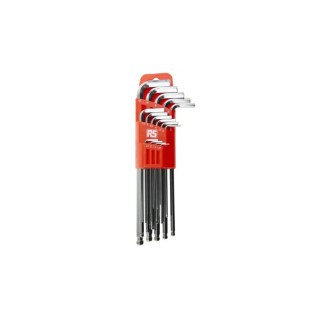 RS PRO 15 Piece L Metric Hex Key Set Hex Size 1.27 to 10 mm Chrome Finish S2 Steel 542-3509
